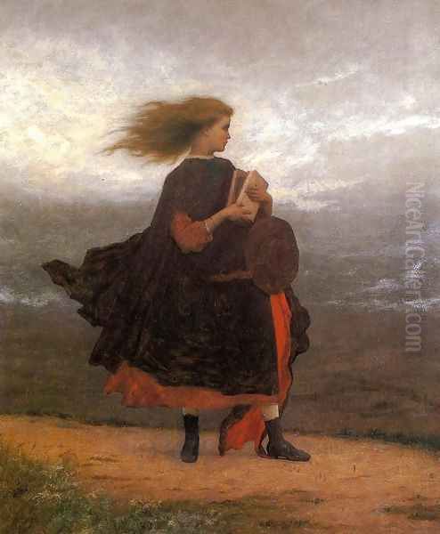 The Girl I Left Behind Me Oil Painting by Eastman Johnson