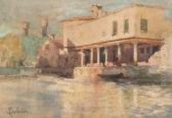 Portico Sul Mare Oil Painting by Onorato Carlandi