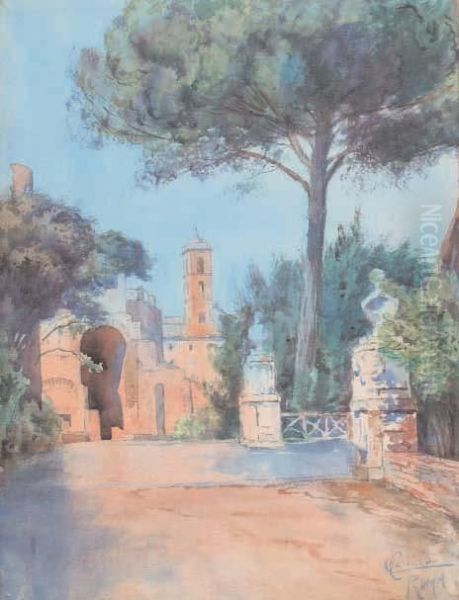 Scorcio Di Roma Oil Painting by Onorato Carlandi