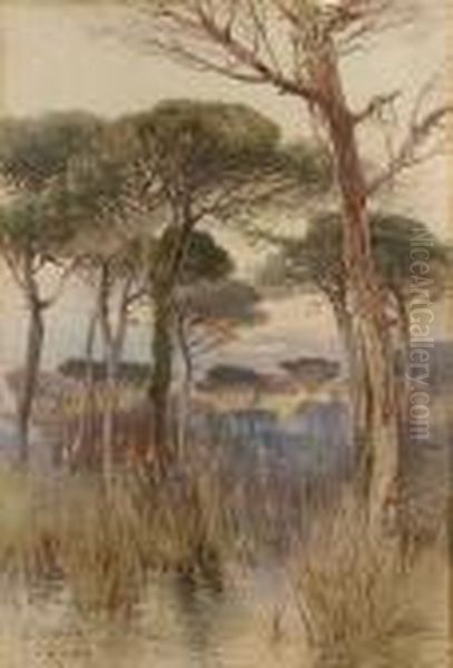 The Roman Campagna Oil Painting by Onorato Carlandi