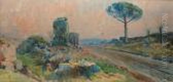 The Roman Campagna Oil Painting by Onorato Carlandi