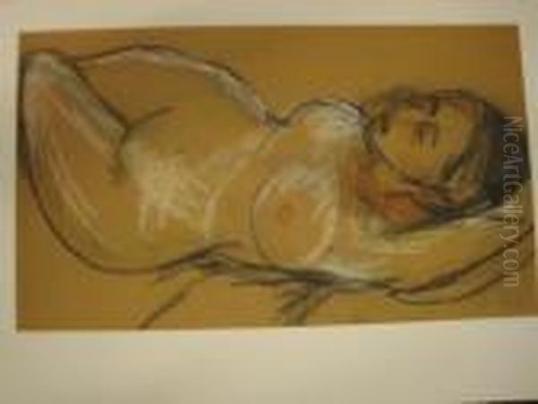 Reclining Nude Oil Painting by Arthur Beecher Carles