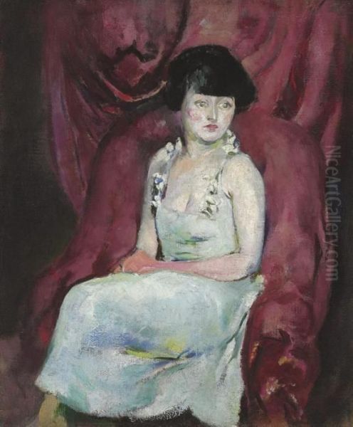 Portrait Of A Seated Woman Oil Painting by Arthur Beecher Carles