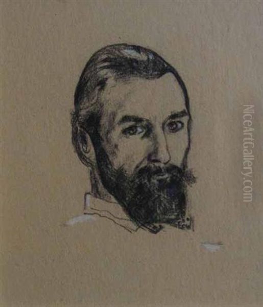 Portrait Of A Bearded Man Oil Painting by Arthur Beecher Carles