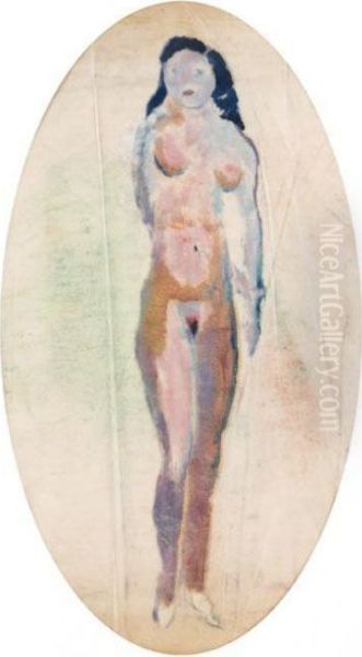 Standing Nude Oil Painting by Arthur Beecher Carles