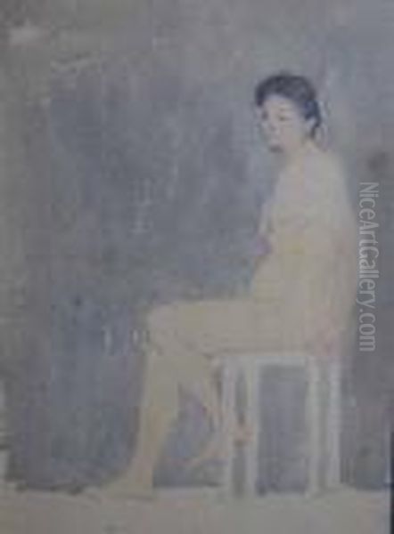 Seated Nude Oil Painting by Arthur Beecher Carles