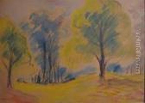 Summer-landscape, No. 121 Sketchbook Oil Painting by Arthur Beecher Carles