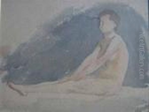 Seated Nude Oil Painting by Arthur Beecher Carles