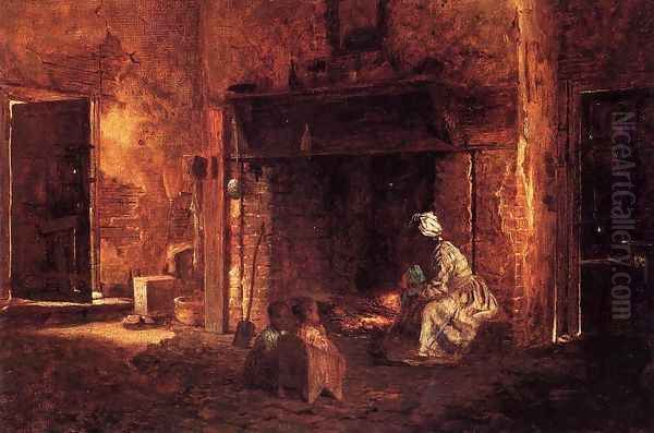 Kitchen at Mount Vernon Oil Painting by Eastman Johnson