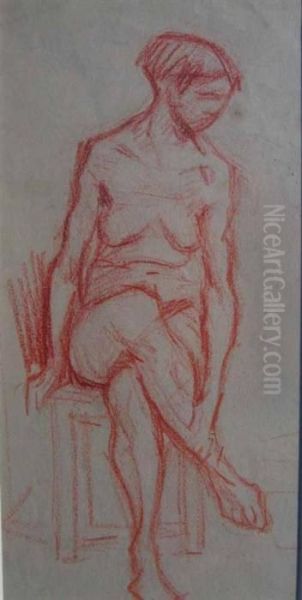 Seated Figure Oil Painting by Arthur Beecher Carles