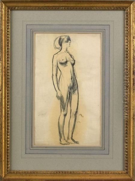 Standing Female Nude Oil Painting by Arthur Beecher Carles