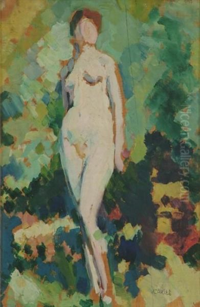 Standing Female Nude Oil Painting by Arthur Beecher Carles