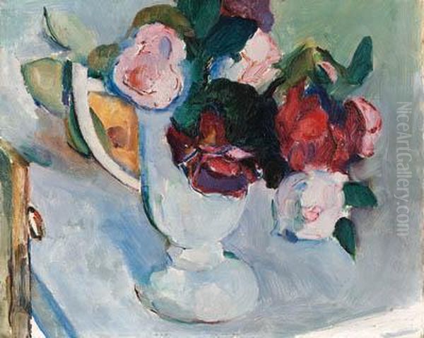 Still Life With Flowers Oil Painting by Arthur Beecher Carles