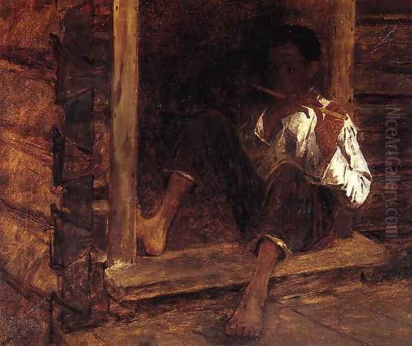 Negro Boy Oil Painting by Eastman Johnson