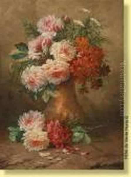 Vase Fleuri Oil Painting by Max Carlier