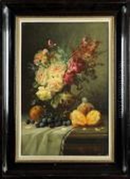 [nature Morte Aux Fruits Et Auxfleurs] Oil Painting by Max Carlier