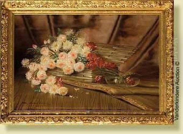 Panier De Fleurs Oil Painting by Max Carlier