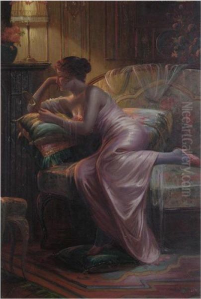 The Mirror Oil Painting by Max Carlier