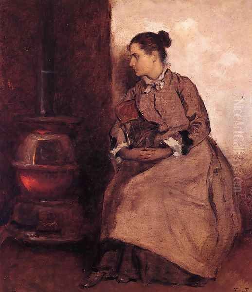 Ruth Oil Painting by Eastman Johnson