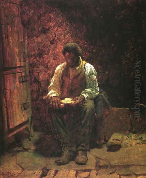 The Chimney Corner Oil Painting by Eastman Johnson