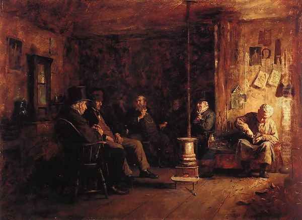 The Nantucket School of Philosophy Oil Painting by Eastman Johnson