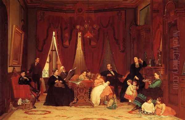 The Hatch Family Oil Painting by Eastman Johnson