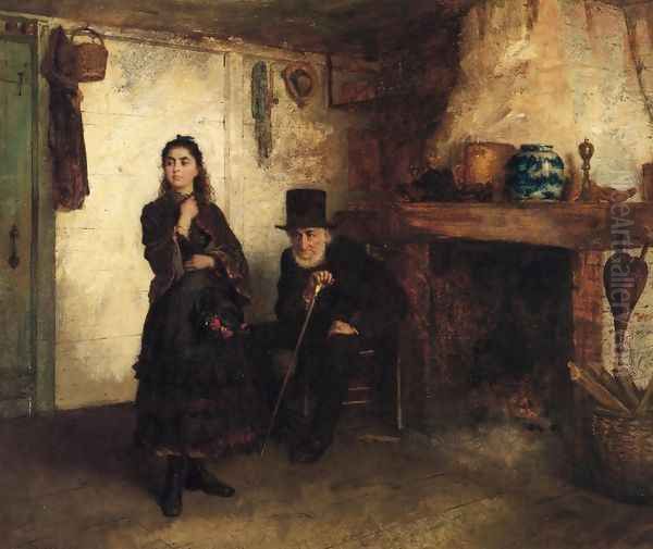 The Reprimand Oil Painting by Eastman Johnson