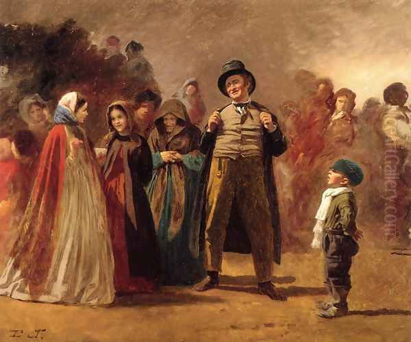 The Story Teller of the Camp Oil Painting by Eastman Johnson