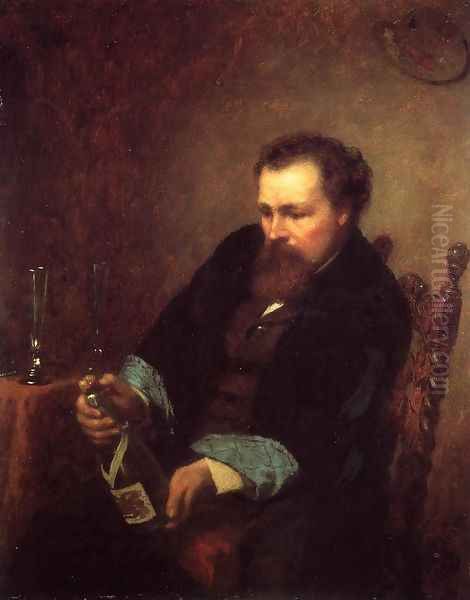 Self Portrait I Oil Painting by Eastman Johnson