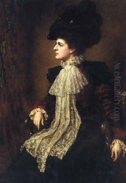 Ethel Eastman Johnson Conkling Oil Painting by Eastman Johnson