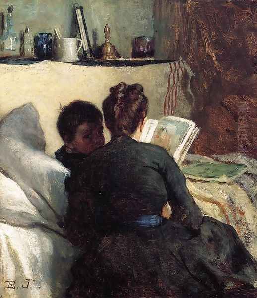 The Little Convalescent Oil Painting by Eastman Johnson