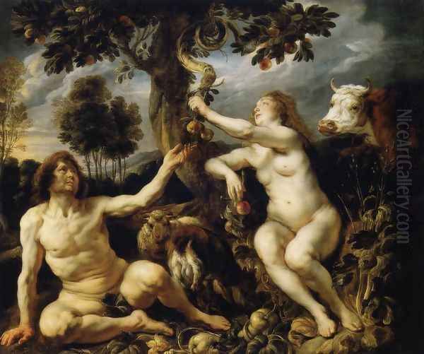 The Fall Of Man Oil Painting by Jacob Jordaens