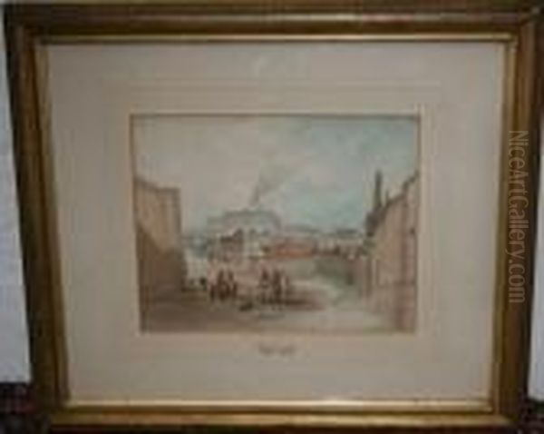 Reids Brewery From Clarkenwell Prison Oil Painting by John Wilson Carmichael