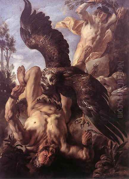 Prometheus Bound Oil Painting by Jacob Jordaens