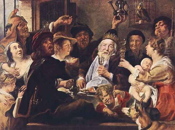 The Bean King Oil Painting by Jacob Jordaens