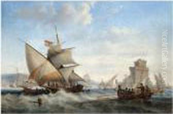 On The Tagus Oil Painting by John Wilson Carmichael