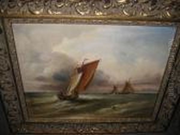 Seascape Oil Painting by John Wilson Carmichael