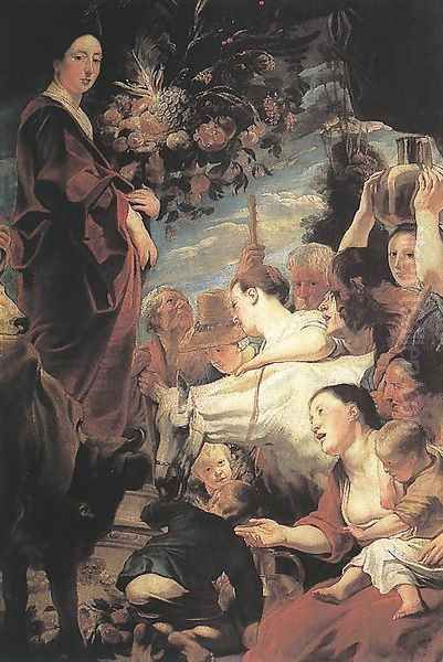 Offering to Ceres, Goddess of Harvest Oil Painting by Jacob Jordaens