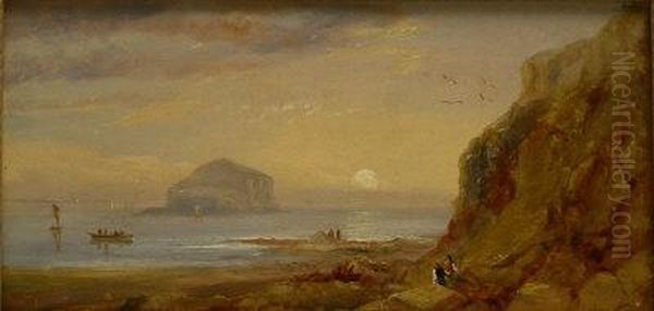 The Bass Rock At Sunrise Oil Painting by John Wilson Carmichael