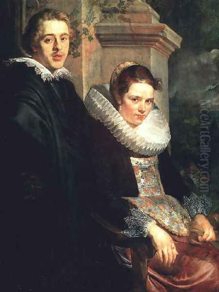 Portrait of a Young Married Couple Oil Painting by Jacob Jordaens