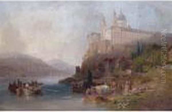 The Monastery Of Melk Oil Painting by John Wilson Carmichael