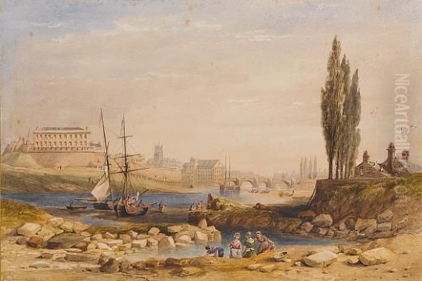 Chester Oil Painting by John Wilson Carmichael