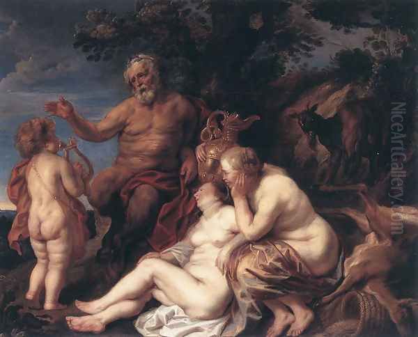 Education Of Jupiter Oil Painting by Jacob Jordaens