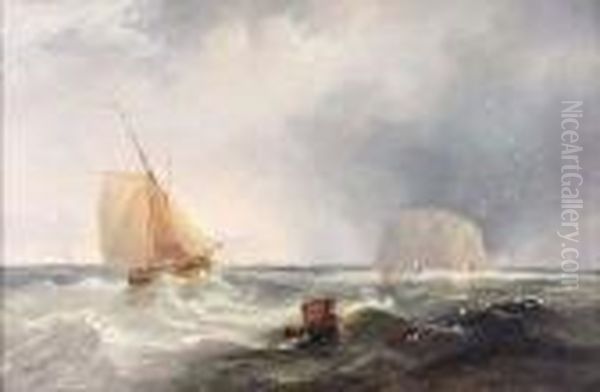 Shipping Off The Bass Rock Oil Painting by John Wilson Carmichael