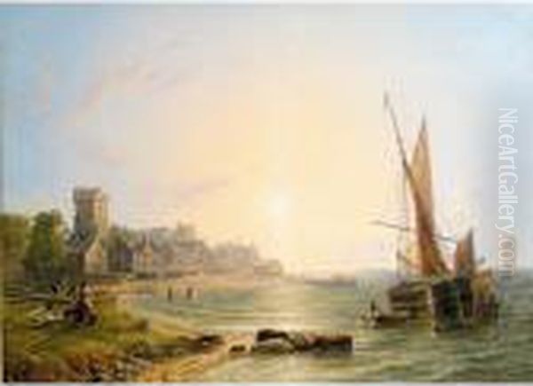 A View Of Dysart On The Northern Shore Of The Firth Of Forth Oil Painting by John Wilson Carmichael