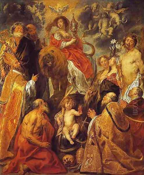 The Veneration of the Eucharist Oil Painting by Jacob Jordaens