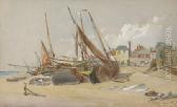 Near Cullercoats Oil Painting by John Wilson Carmichael