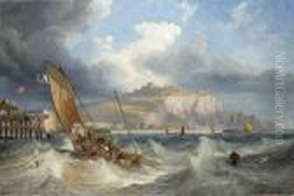 Shipping Off Dover Oil Painting by John Wilson Carmichael