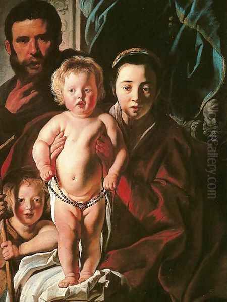 Holy Family and Saint John the Baptist Oil Painting by Jacob Jordaens