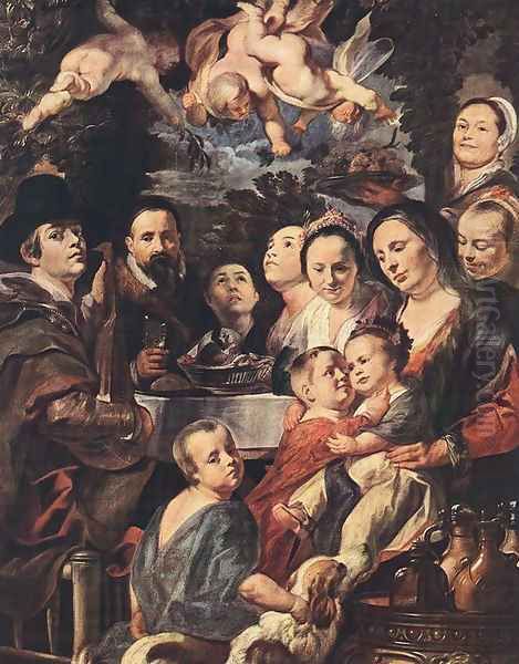 Self Portrait among Parents, Brothers and Sisters Oil Painting by Jacob Jordaens